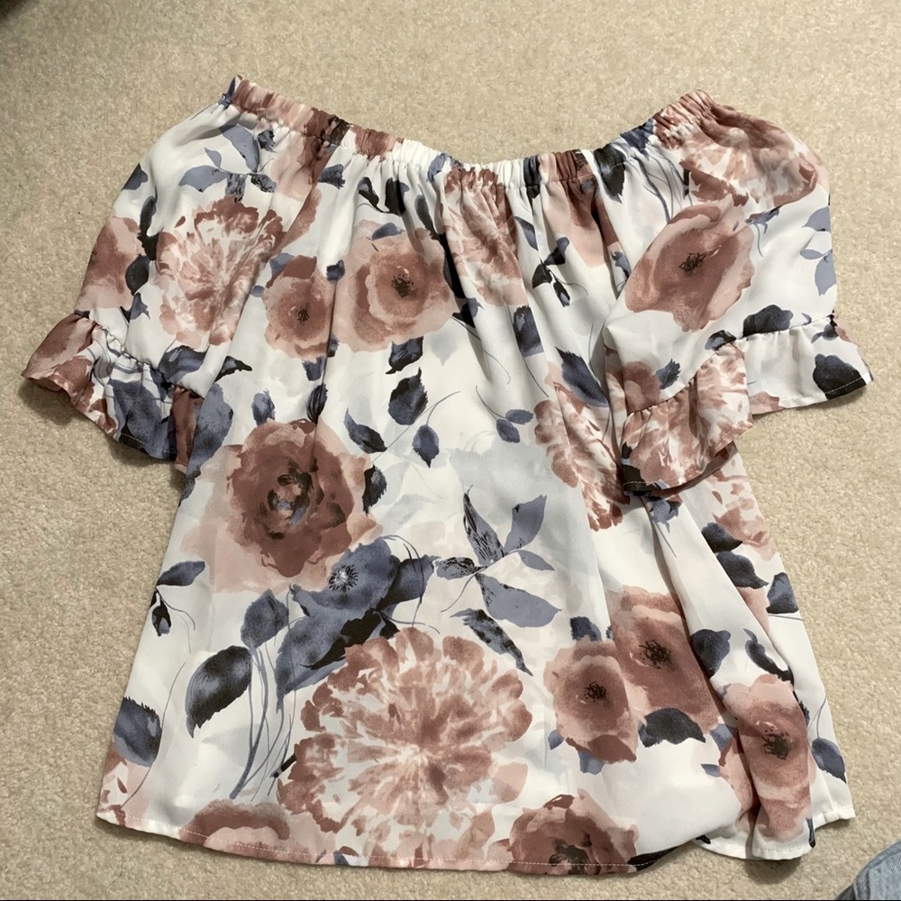 Floral off the shoulder top